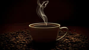 Enjoy A Cup Of Rich And Robust Black Coffee. Wallpaper