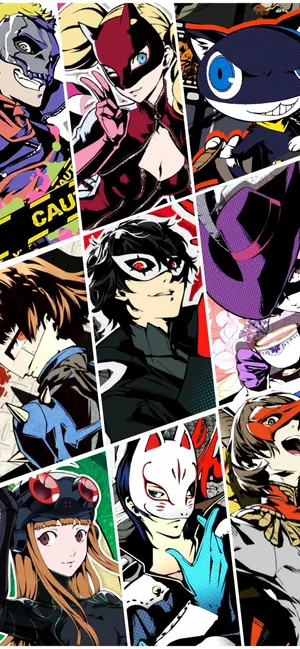 Enjoy A Deep And Stylish Role-playing Game On The Go With The Persona 5 Iphone Wallpaper