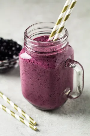 Enjoy A Delicious And Nutritious Blueberry Smoothie At Home! Wallpaper
