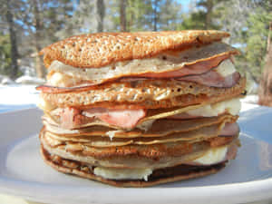 Enjoy A Delicious Black Forest Ham Sandwich Wallpaper