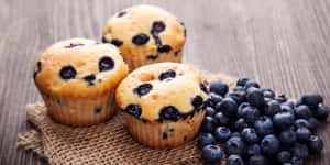 Enjoy A Delicious Blueberry Muffin Wallpaper