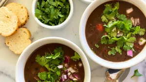 Enjoy A Delicious Bowl Of Black Bean Soup Wallpaper