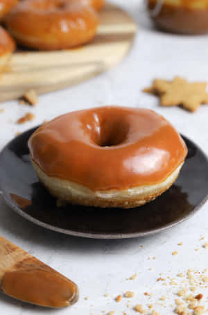 Enjoy A Delicious Glazed Donut ! Wallpaper