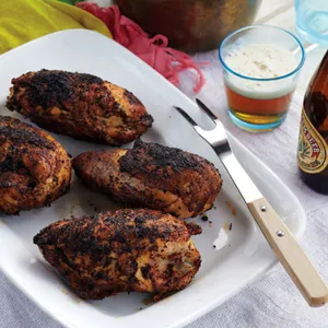 Enjoy A Delicious Plate Of Blackened Chicken Wallpaper