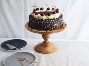 Enjoy A Delicious Slice Of Decadent Black Forest Cake Wallpaper