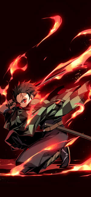 Enjoy A Demon Slayer Adventure With Your Iphone 11 Wallpaper