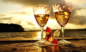 Enjoy A Glass Of White Wine Wallpaper