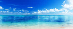 Enjoy A Panoramic Beach View From Your Monitor Wallpaper