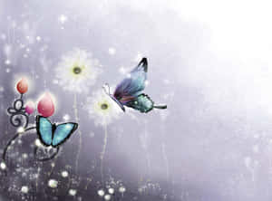 Enjoy A Peaceful Moment Butterfly Watching Wallpaper