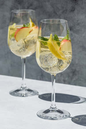 Enjoy A Relaxing Glass Of White Wine Wallpaper