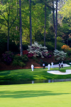 Enjoy A Round Of Golf At Augusta National Golf Course Wallpaper