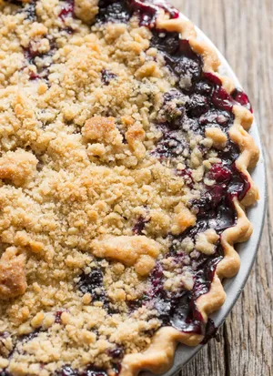 Enjoy A Slice Of Homemade Blueberry Pie Wallpaper