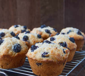 Enjoy A Soft And Sweet Blueberry Muffin Wallpaper