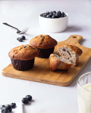 Enjoy A Tasty Blueberry Muffin Wallpaper