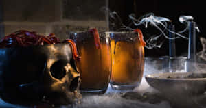 Enjoy A Wickedly Delicious Halloween Cocktail Wallpaper