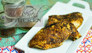 Enjoy Juicy Blackened Chicken With Your Family And Friends Wallpaper