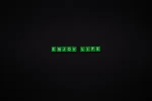 Enjoy Life Text On Black Pc Wallpaper
