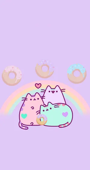 Enjoy Life With A Cup Of Tea - Kawaii Pusheen Wallpaper