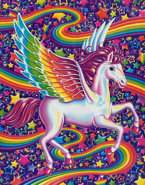Enjoy Magical Moments With A Lisa Frank Unicorn Wallpaper