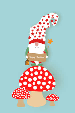 “enjoy More Holiday Cheer With A Christmas Gnome” Wallpaper