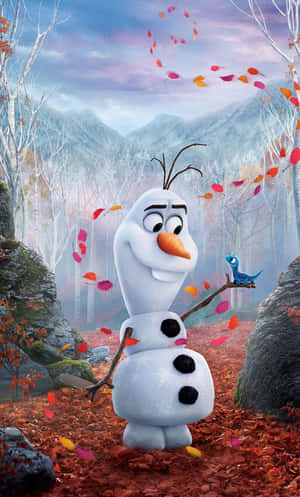 Enjoy Some Winter Fun With Cute Olaf! Wallpaper