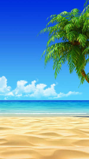 “enjoy The Beautiful Beach With Your Iphone” Wallpaper