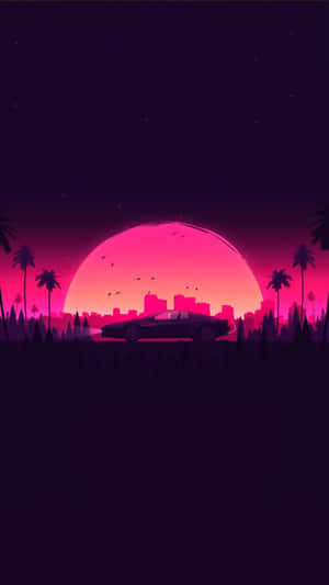 Enjoy The Beauty Of A Retro Sunset Wallpaper