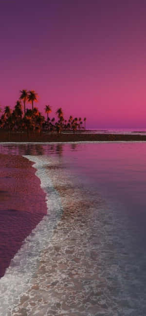 ____ Enjoy The Beauty Of A Romantic Sunset With Your Aesthetic Iphone. Wallpaper