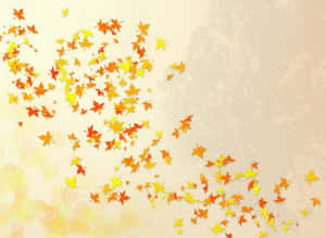 Enjoy The Beauty Of Nature With The Vibrant Cute Leaves Wallpaper