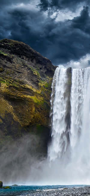 Enjoy The Beauty Of Nature With This Gorgeous Iphone Waterfall! Wallpaper