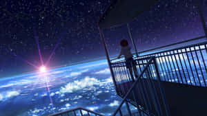 Enjoy The Beauty Of Space With This Breathtaking 4k Anime Wallpaper. Wallpaper