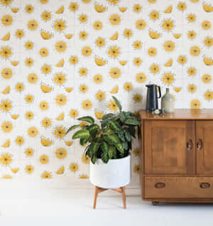 Enjoy The Beauty Of Sunflowers With A Bright, Yellow Hue Wallpaper