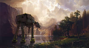 Enjoy The Beauty Of The Classic At-at Vehicle. Wallpaper