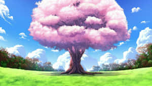 Enjoy The Cherry Blossom Season With This Beautiful Anime Scenery Wallpaper