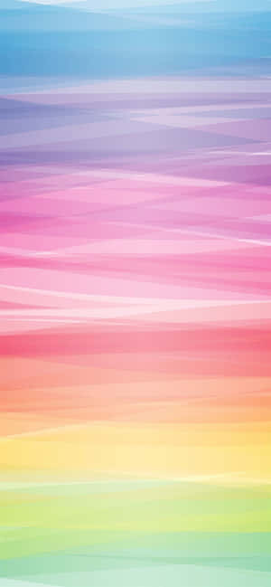 Enjoy The Colorful Vibes Of A Pastel Rainbow-themed Iphone Wallpaper