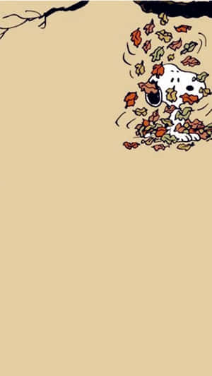 Enjoy The Colours Of Fall With Snoopy Wallpaper