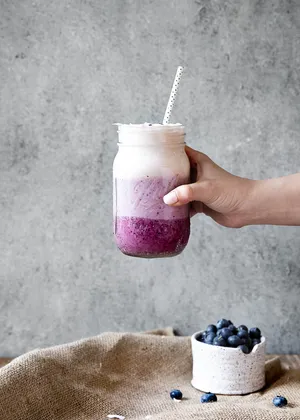 Enjoy The Delicious Taste Of Blueberry Smoothie On A Warm Summer Day. Wallpaper
