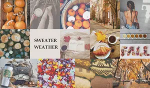 Enjoy The Fall Season In Hd With This Beautiful Collage Wallpaper Wallpaper