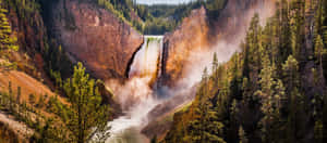 Enjoy The Grand Geyser At Yellowstone National Park Wallpaper