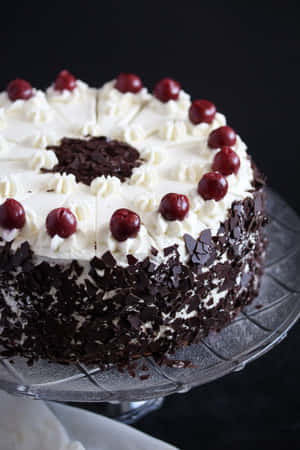 Enjoy The Indulgence Of This Rich And Decadent Black Forest Cake Wallpaper