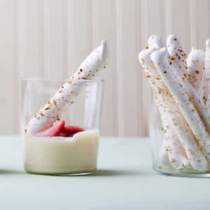 Enjoy The Light And Fluffy Sweetness Of A Delicious Meringue Dessert. Wallpaper