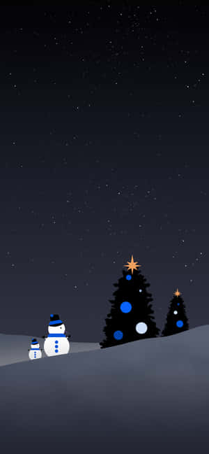 Enjoy The Magic Of Christmas Night With Friends And Family Wallpaper