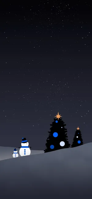 Enjoy The Magic Of Christmas Night With Friends And Family Wallpaper