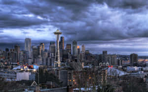 Enjoy The Majestic Skyline Of Seattle, Usa Wallpaper