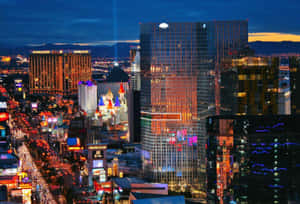 Enjoy The Neon Glow Of Las Vegas. Wallpaper