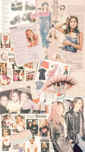 Enjoy The Nostalgia Of The 90's With This Pink Aesthetic. Wallpaper