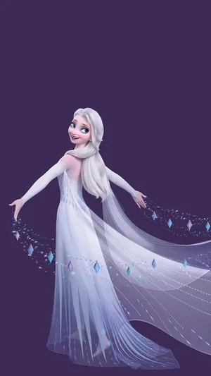 Enjoy The Power Of Elsa Phone Wallpaper
