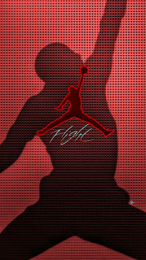 Enjoy The Power Of Performance And Style With The Jordan Logo Phone Wallpaper