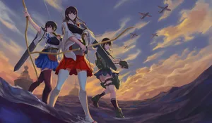 Enjoy The Splendid Artistry Of The Kantai Collection Wallpaper