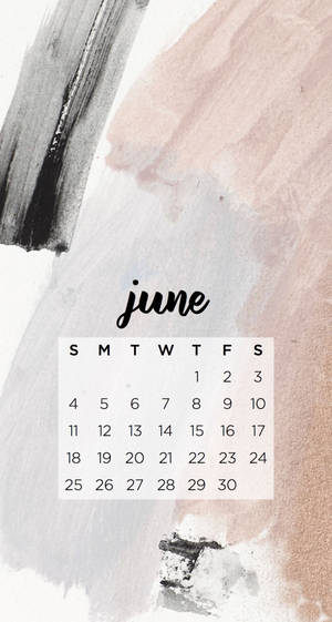 Enjoy The Summer Days With June Aesthetic Calendar Wallpaper